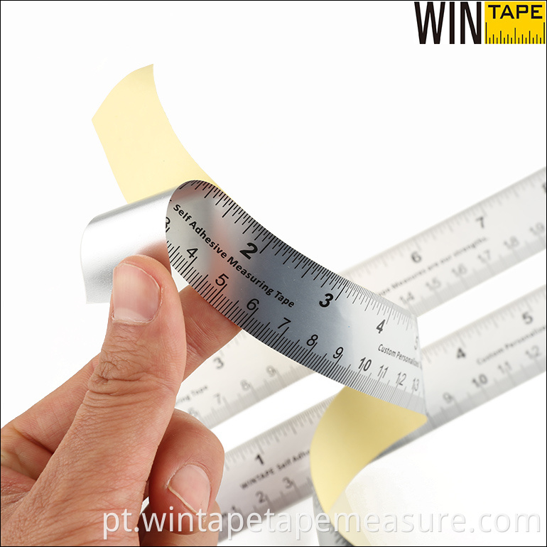 Wintape 12 polegadas 30 cm (20 mm) Mesa larga Fita métrica adesiva Régua Fita métrica auto-adesiva Material sintético aceitável do OEM